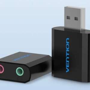 Vention USB External Sound Card Black Metal Type (VAB-S17-B)
