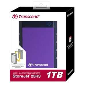 Transcend External HDD 1TB - Purple - TS1TSJ25H3P