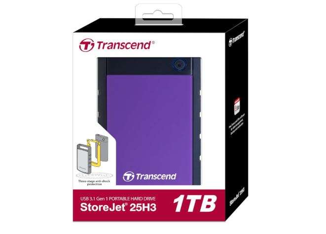 Transcend External HDD 1TB - Purple - TS1TSJ25H3P