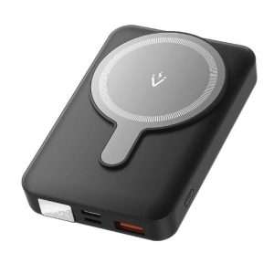 Vention 10000mAh Magnetic Wireless Power Bank (USB-C + Lightning + USB-C + USB-A +Wireless) 22.5W Black LED Display Type (FHTB0)