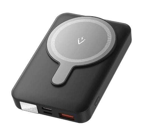 Vention 10000mAh Magnetic Wireless Power Bank (USB-C + Lightning + USB-C + USB-A +Wireless) 22.5W Black LED Display Type (FHTB0)