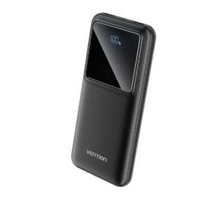Vention 10000mAh Power Bank (Micro-USB + USB-C + USB-A + USB-A) 22.5W Black LED Display Type (FHKB0)