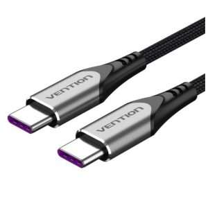Vention Cotton Braided USB-C to USB-C 3.1 Cable 1M Gray (TAAHF)
