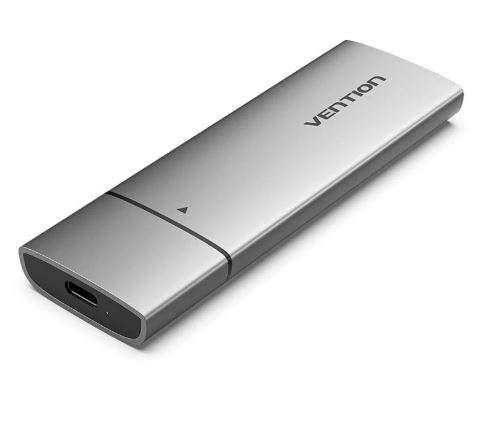 Vention M.2 NVMe SSD Enclosure (USB 3.1 Gen 2-C) Gray Aluminum Alloy Type (KPGHO)