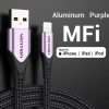 Vention USB 2.0 A Male to Lightning Male Cable Purple 1M Aluminum Alloy Type (LABVF)
