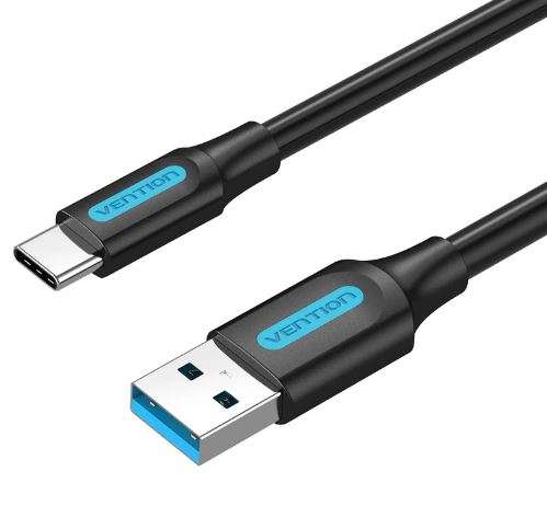 Vention USB 3.0 A Male to C Male Cable 1M Black PVC Type (COZBF)