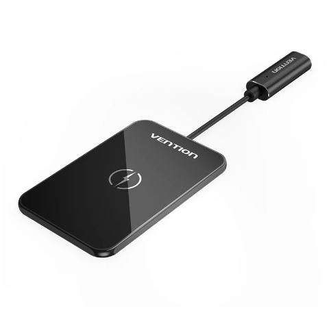 Vention Wireless Charger 15W Ultra-thin Mirrored Surface Type 0.05M Black (FGBBAG)