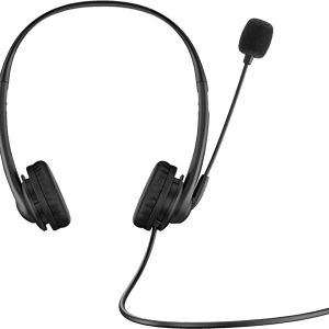 Close-up of in-line controls on HP Stereo USB G2 Headset cable