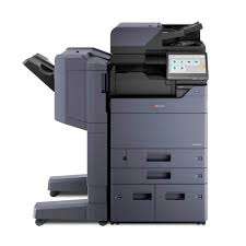 Side view showing paper trays and output of Kyocera Taskalfa MZ4000I Copier