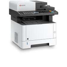 Side angle of M2635DN Printer showing duplex output tray