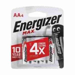 Energizer AA4 Batteries Alkaline 4 pack