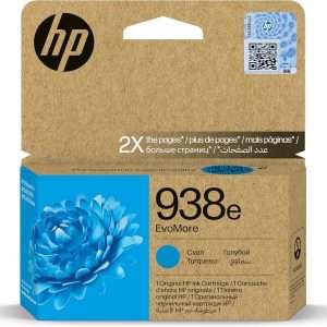 HP 938e EvoMore Cyan Ink Cartridge