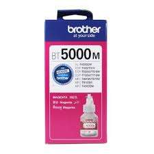 Brother BT-5000M Magenta Ink Bottle front view on white background