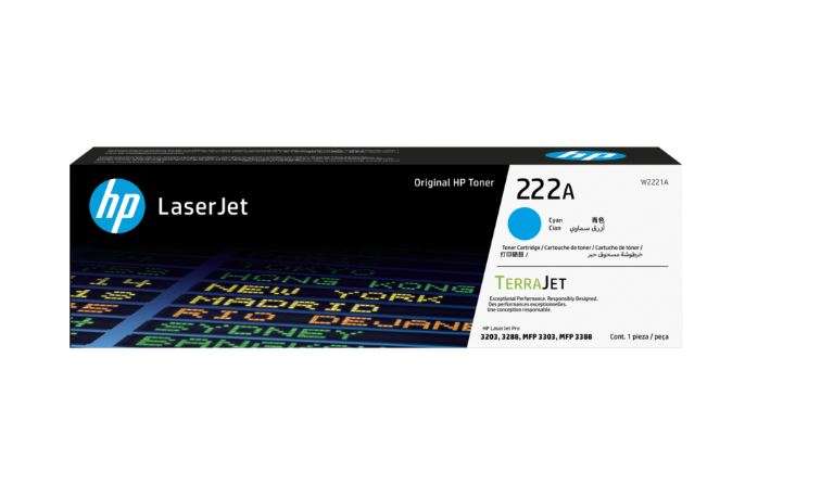 HP 222A Cyan LaserJet Toner Cartridge