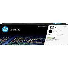 Front view of HP 222A Black LaserJet Toner Cartridge W2220A