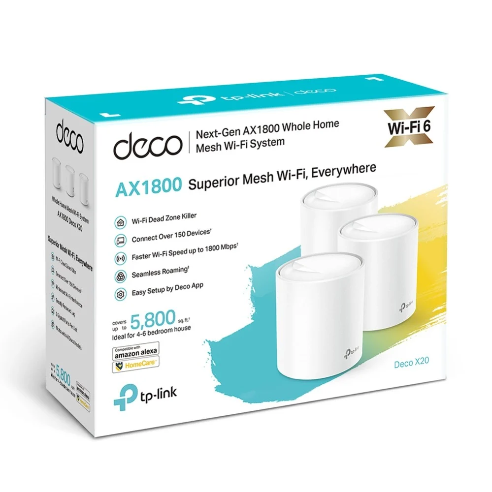 TP-Link Deco X20 AX1800 Mesh WiFi 6 (3-Pack)