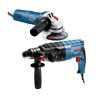 Bosch Drill Hammer GBH 2-24 DRE + Angle Grinder GWS 750-115 Combo
