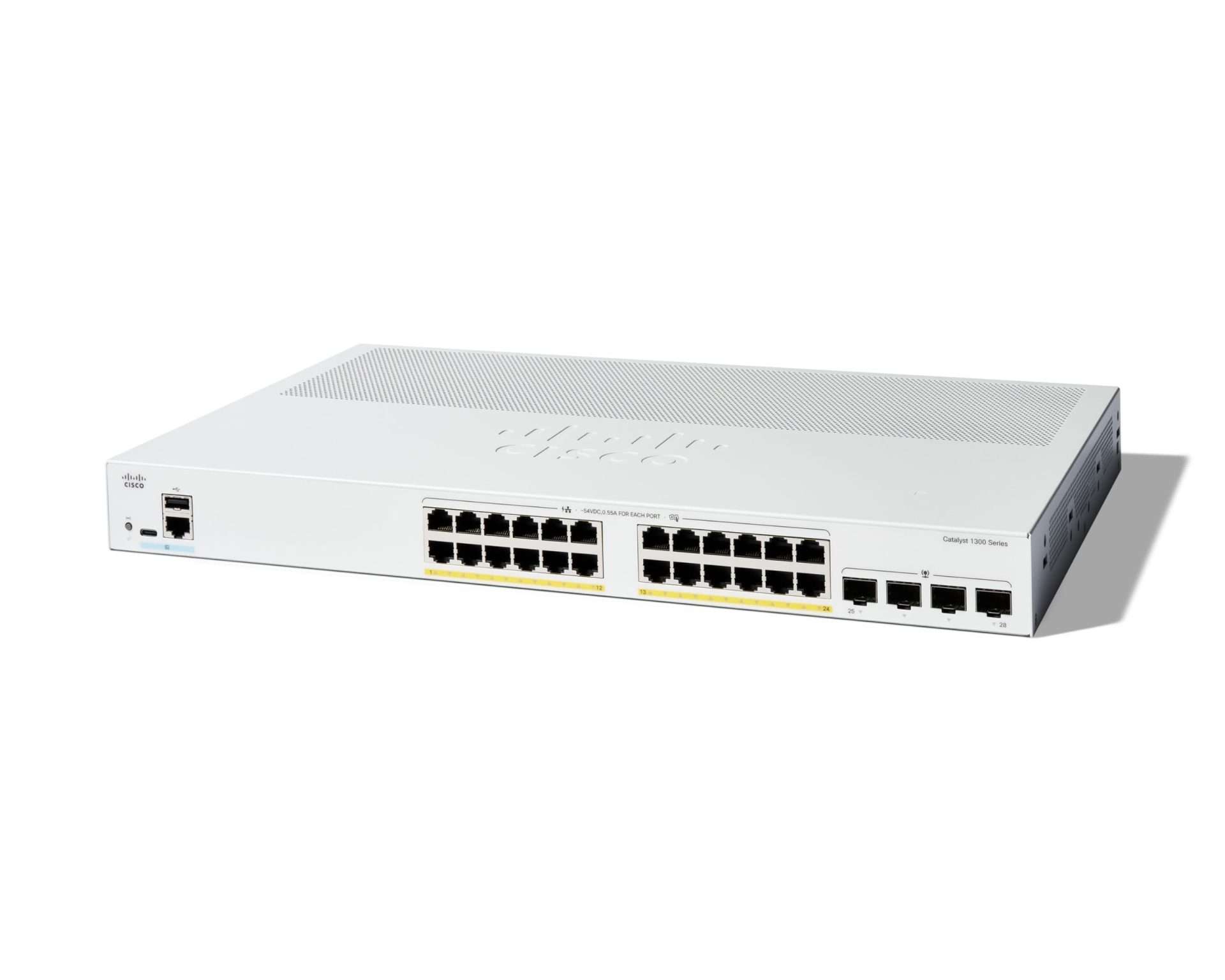 Cisco Catalyst C1300-24P-4G 24-Port GE PoE Managed Switch with 4x1GE SFP