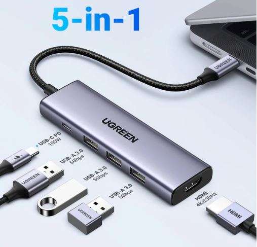 Ugreen 5-in-1 USB-C Multifunction Adapter - CM511