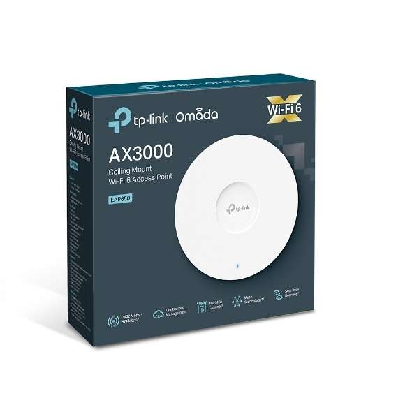 TP-Link AX3000 WiFi 6 Ceiling Access Point TL-EAP650