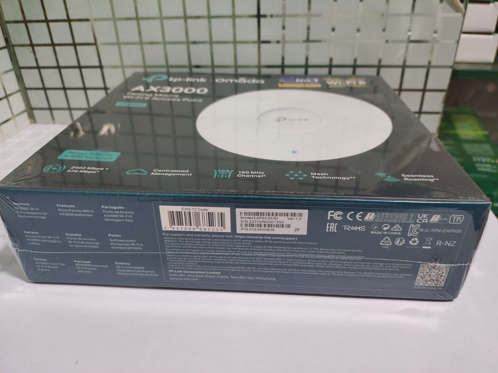 TP-Link AX3000 WiFi 6 Ceiling Access Point TL-EAP650