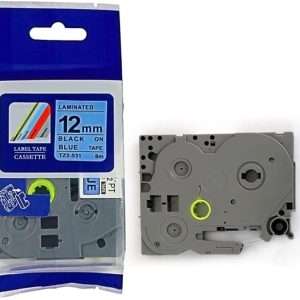 Brother TZ2-531 12mm x 8m black on Blue label tape
