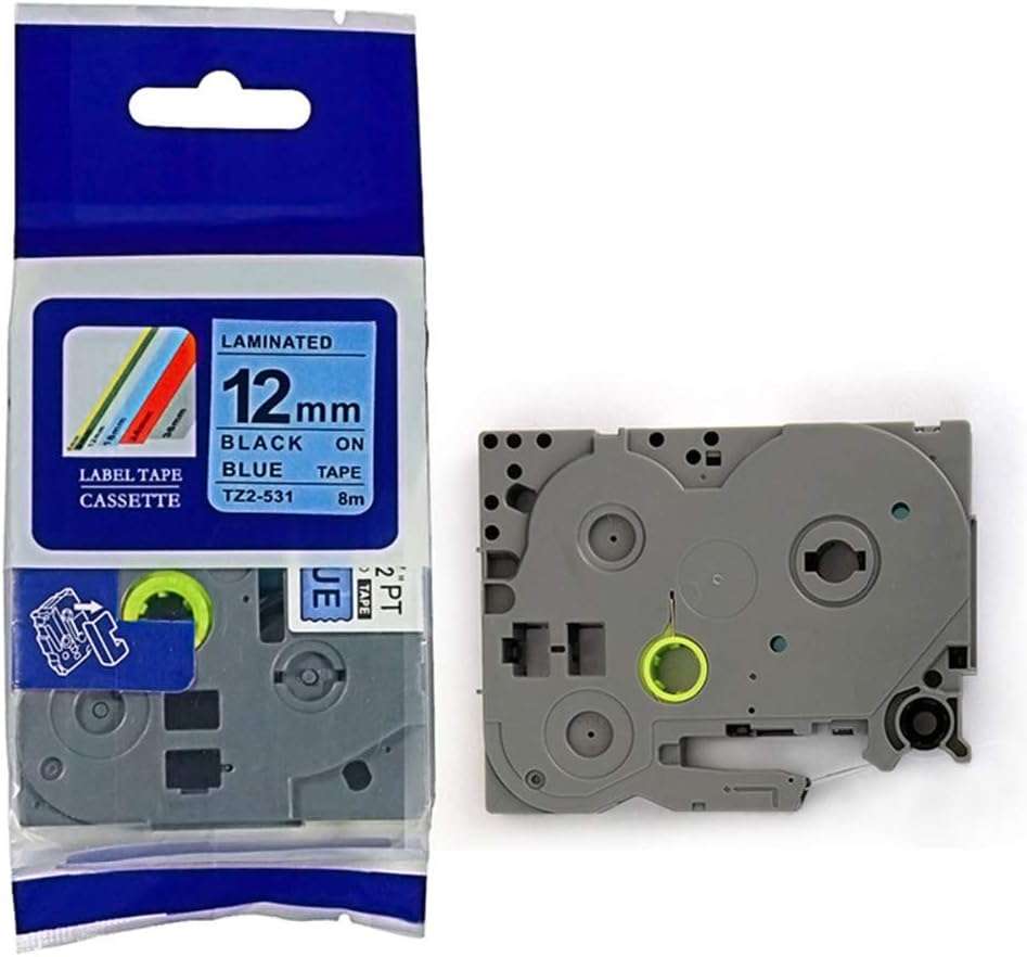 Brother TZ2-531 12mm x 8m black on Blue label tape