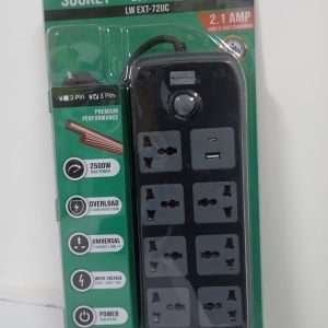 Lightwave Extension Socket 72uc-3p 7way+ 1 Usb + 1 Type C