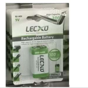 Lecxo 9V Rechargeable battery 300mAH