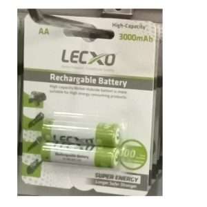 Lecxo AA Rechargeable battery 2 pack