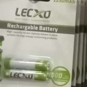 Lecxo AAA Rechargeable battery 2 pack