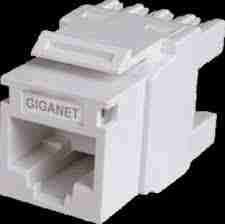 Closeup of Giganet GN-C6A-U/UTP-KJP Keystone