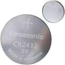 Panasonic CR2412 battery front and back profile