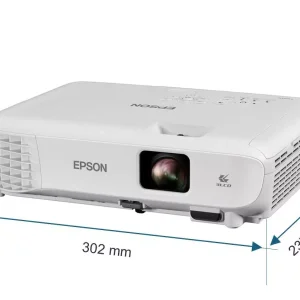 Epson EB‑W53 side dimensions
