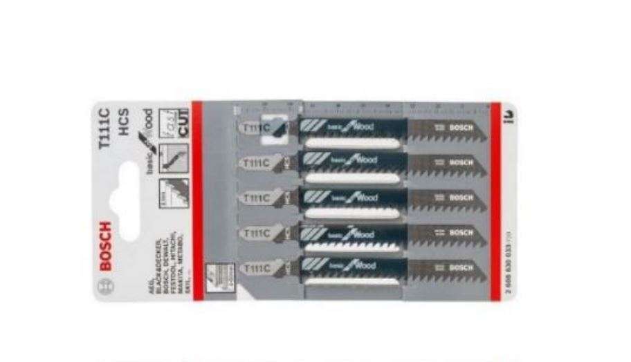 Bosch Jigsaw Blade T111C Wood 5pcs (2608630033)