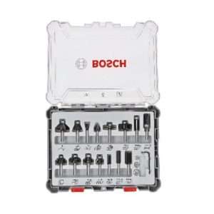 Bosch Router Bit Mixed 8mm 15Pcs (2607017472)