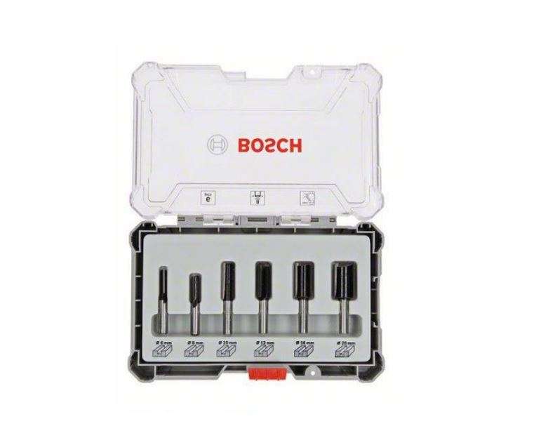 Bosch Router Bit Straight 6mm 6Pcs (2607017465)