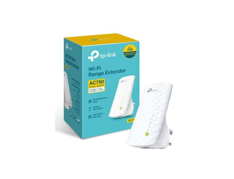 TP-Link AC750 Mesh Wireless N Wall Plugged Range Extender - TL-RE200