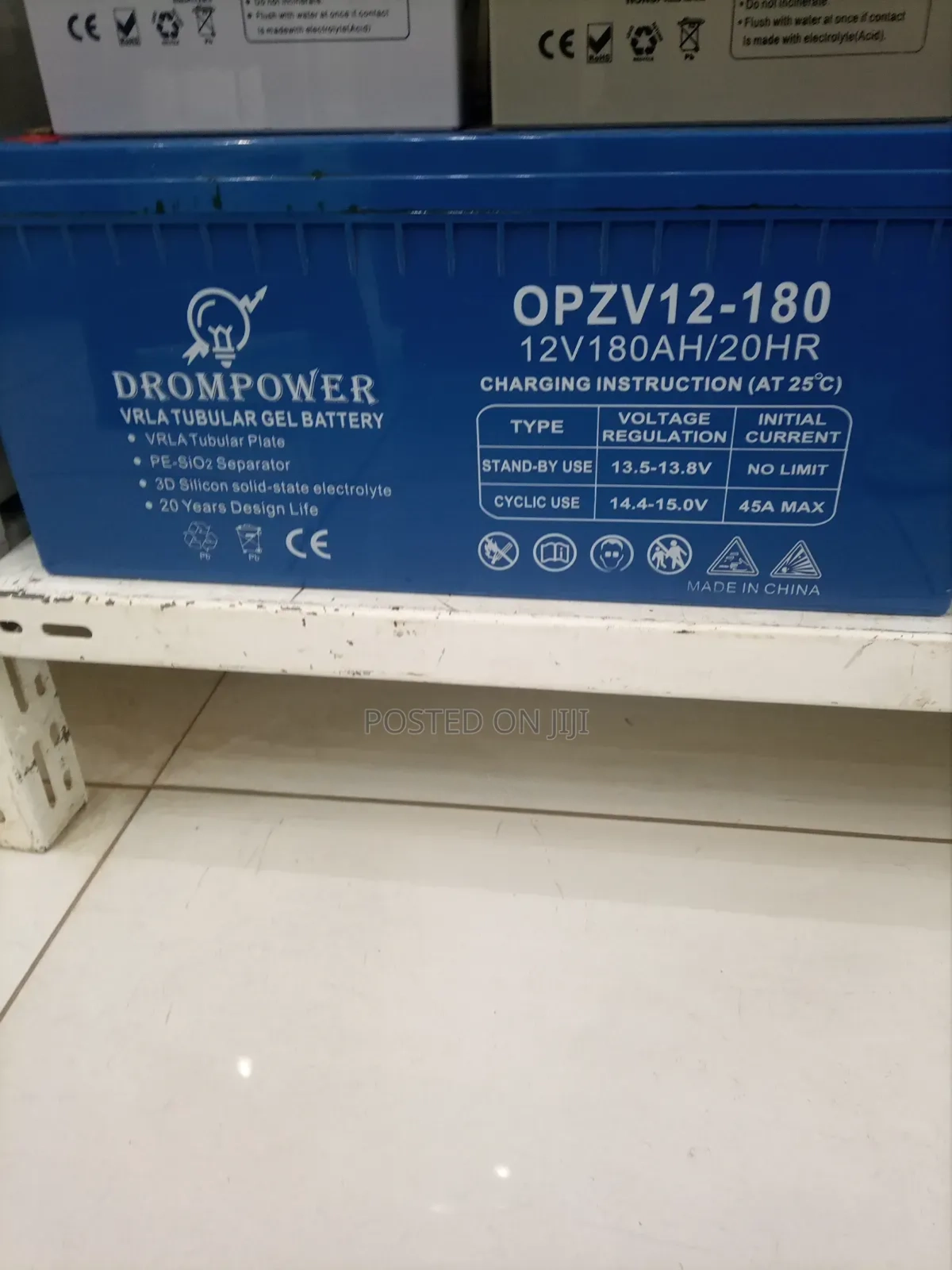 Tubular Gel Battery 12v 180ah