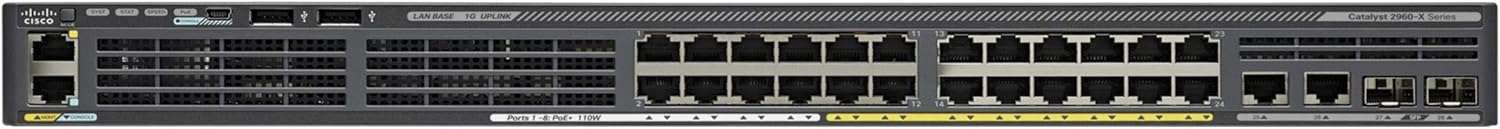 Cisco catalyst WS-C2960X-24PS-L 24 gigabit poe switch - Image 2