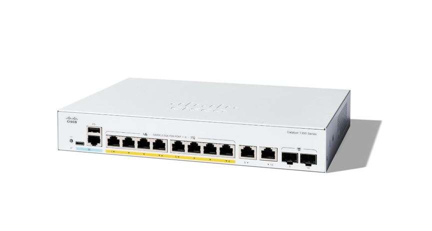 Cisco Catalyst 1300 8-Port Full PoE Gigabit Switch (C1300-8FP-2G)