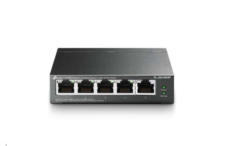 TP-Link 5-Port Gigabit Desktop Switch with 4-Port PoE - TL-SG1005P