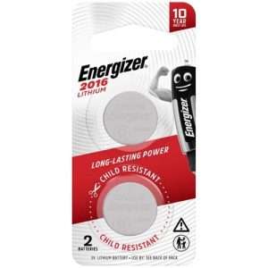 Energizer CR2016 Lithium Battery 3V – 2 Pack