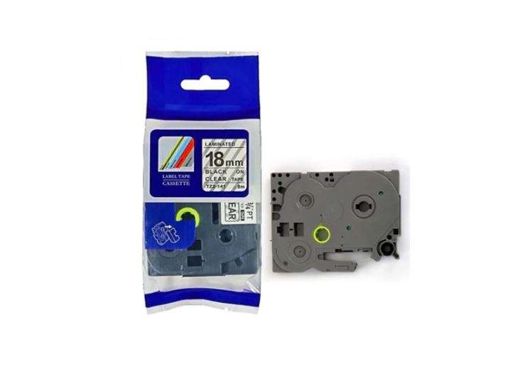 Brother TZ2-1411 8mm x 8m Black on Clear Label Tape