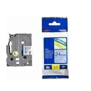 Brother TZ2-551 24mm x 8m Black on Blue Label Tape