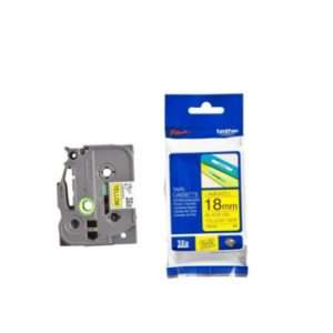 Brother TZ2-641 18mm x 8m – Black on yellow laminated label tape