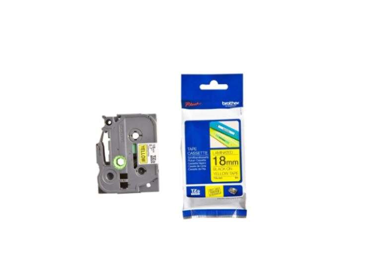 Brother TZ2-641 18mm x 8m – Black on yellow laminated label tape