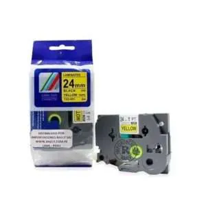 Brother TZ2-651 24mm x 8m Black on Yellow Label Tape