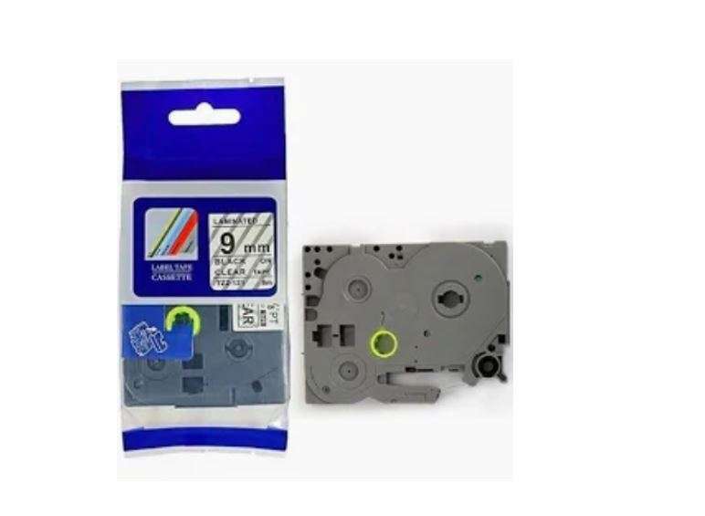 Brother laminated 9mm TZC-s121 black on clear Label Cartridge Compatible