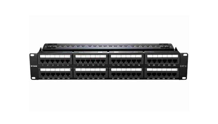 D-Link NPP-C61BLK481 48 Port Cat6 Unshielded Fully Loaded Punch Down Patch Panel